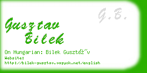 gusztav bilek business card